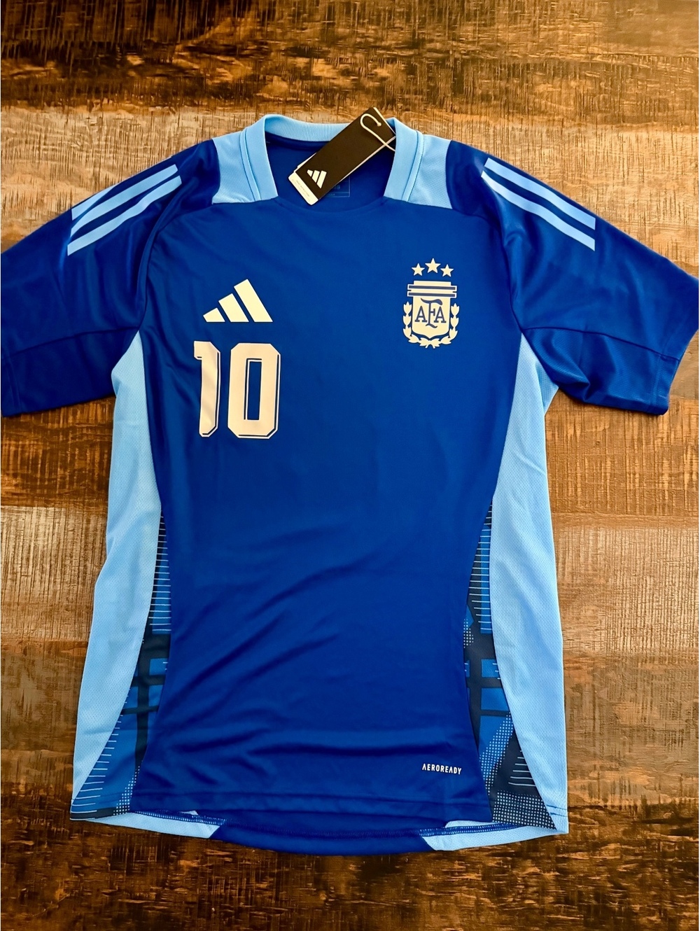 Messi Argentina Adidas Blue and Silver details Small